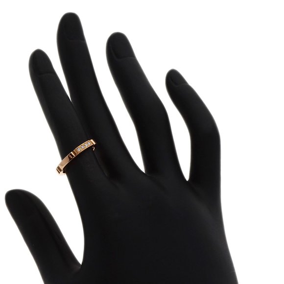 CARTIER 4 Diamond Maillon Panthère Wedding Ring 18k Rose Gold #47 (US Size: 4) - Picture 6 of 8